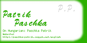 patrik paschka business card